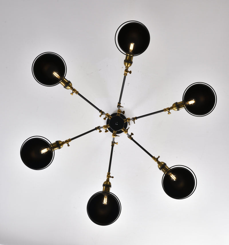 Lumina Deco Valmonti 6L chandelier E27, D 160cm