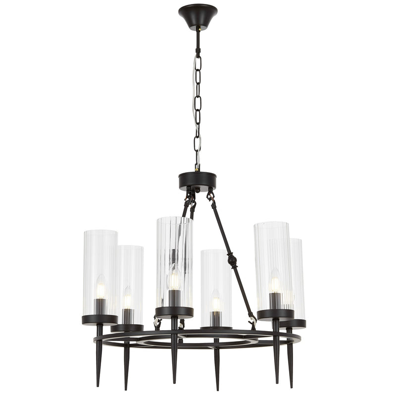 Lumina Deco Moretti 6L chandelier E14, D 60cm