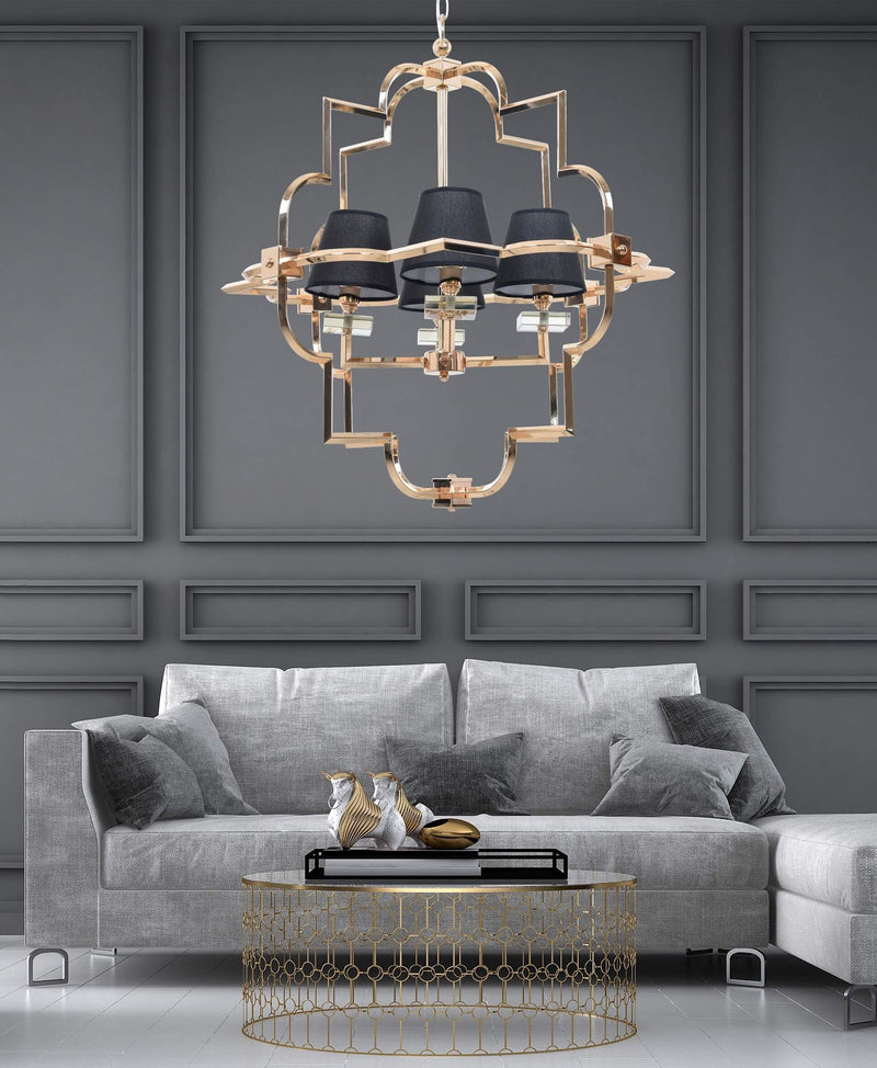 Lumina Deco Baltimore 4L pendant ceiling lamp E14, D 68cm