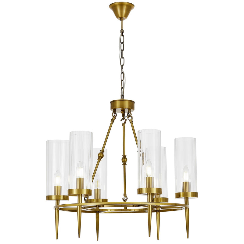 Lumina Deco Moretti 6L chandelier E14, D 60cm