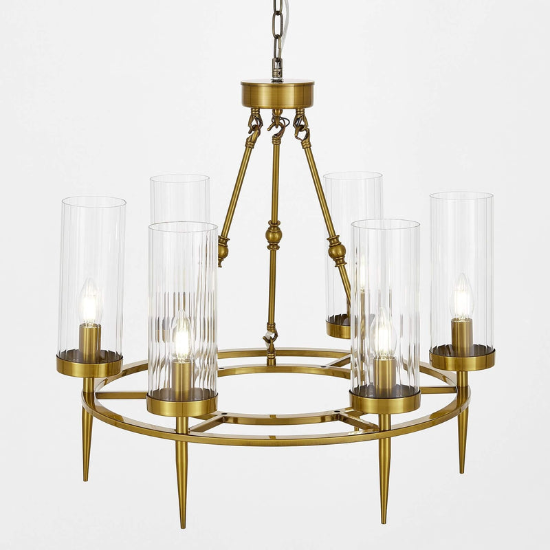 Lumina Deco Moretti 6L chandelier E14, D 60cm