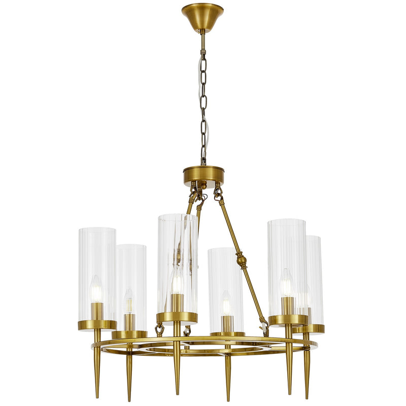 Lumina Deco Moretti 6L chandelier E14, D 60cm