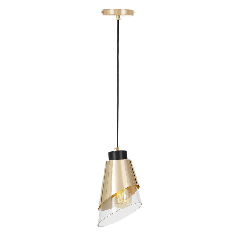 Lumina Deco Fabro 1L pendant ceiling lamp E27, H 25cm