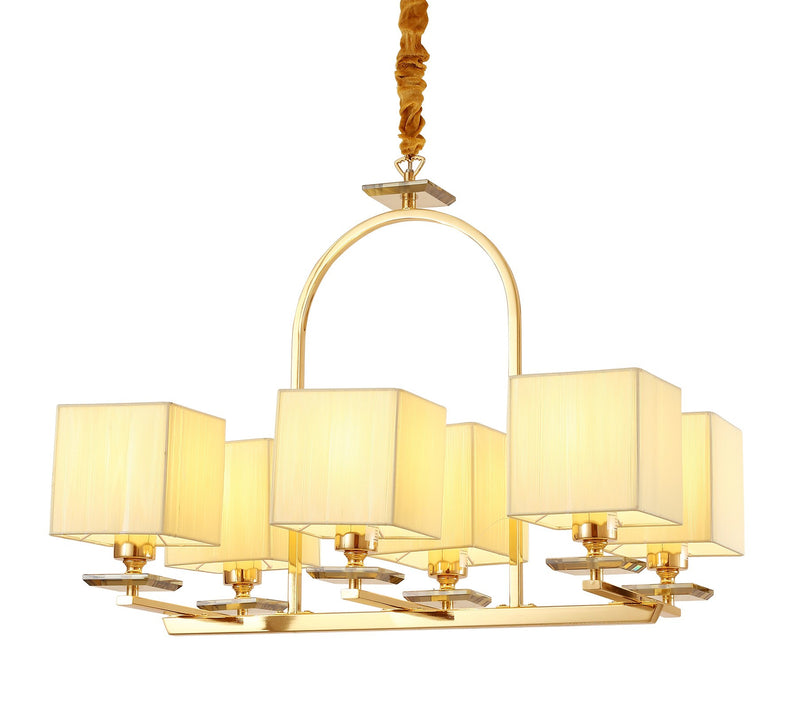 Lumina Deco Liniano 6L chandelier E14, H 97cm