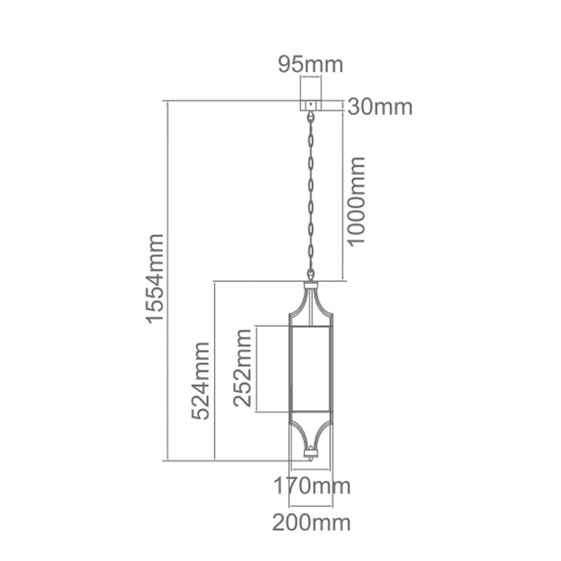 Orlicki Design Lunga 1L pendant lamp E27 H 52cm