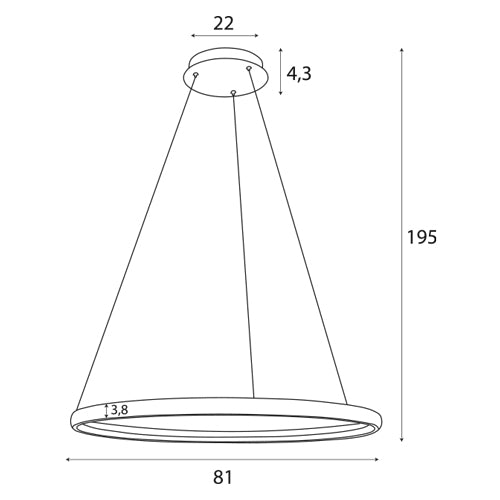 Maxlight Qled pendant lamp LED, D 81cm