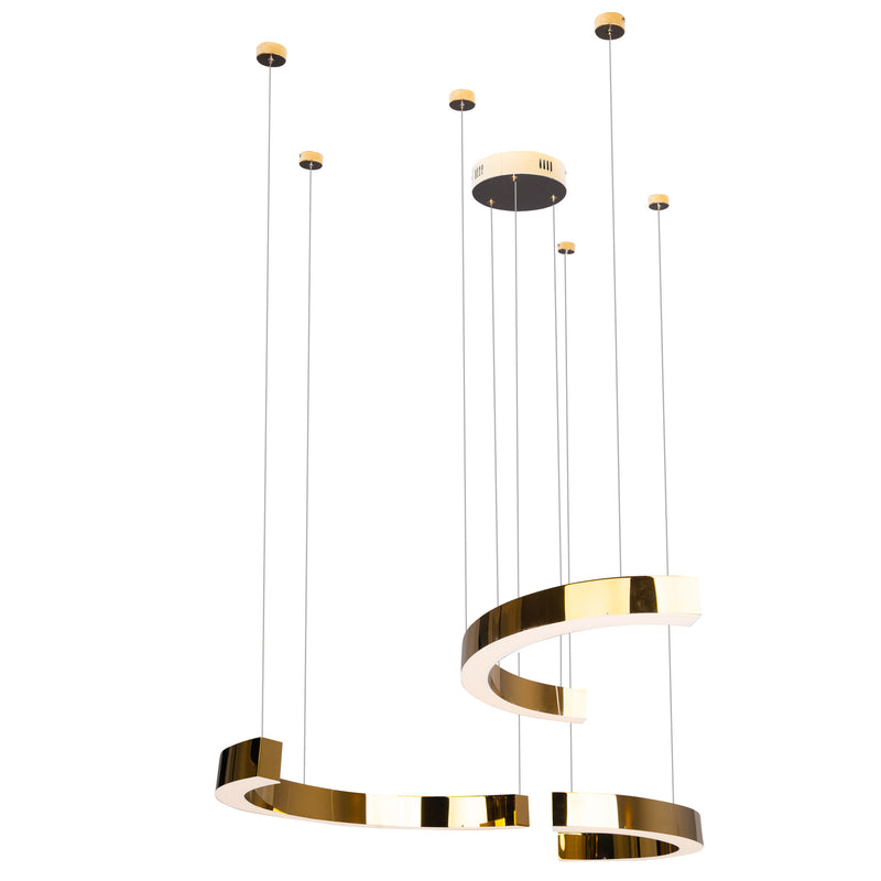 Maxlight Lotus 1L pendant lamp LED, gold