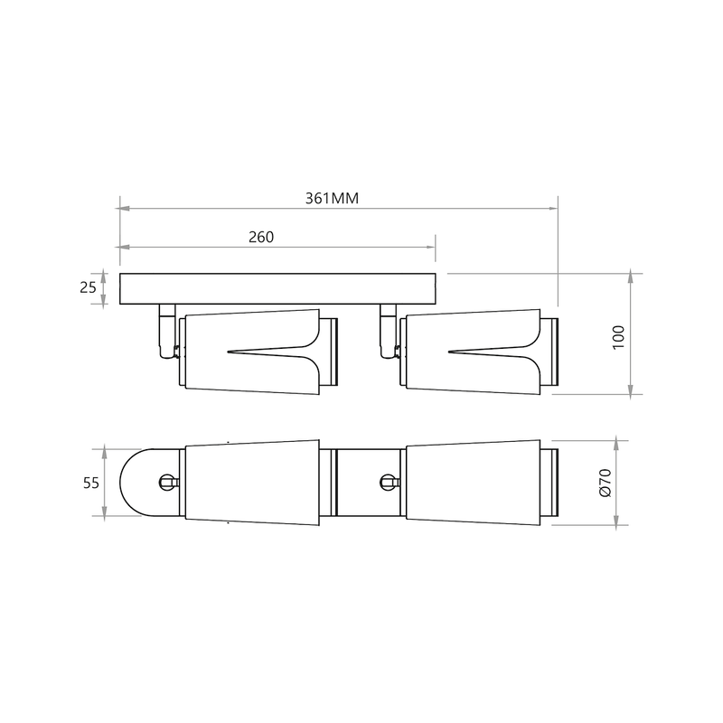 Milagro Flower 2L ceiling lamp GU10 H 10cm