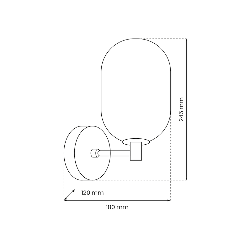 Milagro Alias 1L wall sconce lamp G9 H 24.5cm