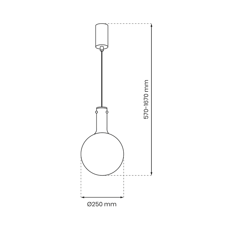 Milagro Toronto 1L pendant lamp GU10