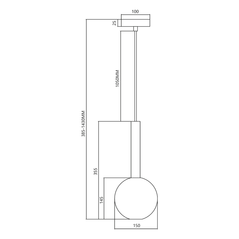Milagro Nick 1L pendant lamp G9