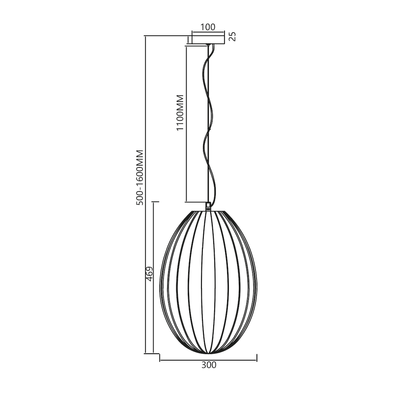 Milagro Braga 1L pendant lamp E27