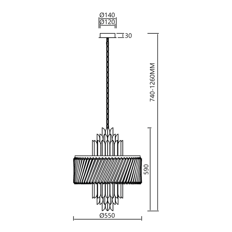 Milagro Margot 9L chandelier E14