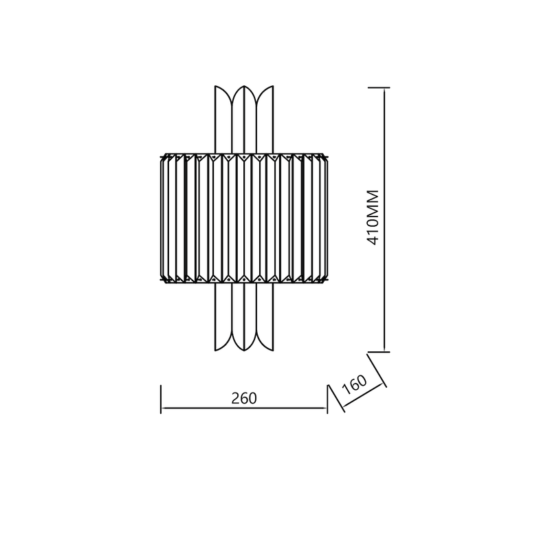 Milagro Margot 2L wall sconce lamp E14 H 41cm