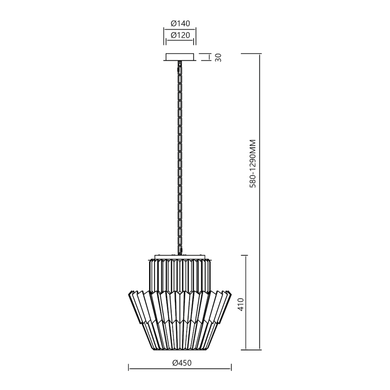 Milagro Donna 9L chandelier E14