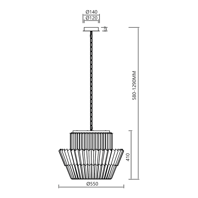 Milagro Donna 12L chandelier E14