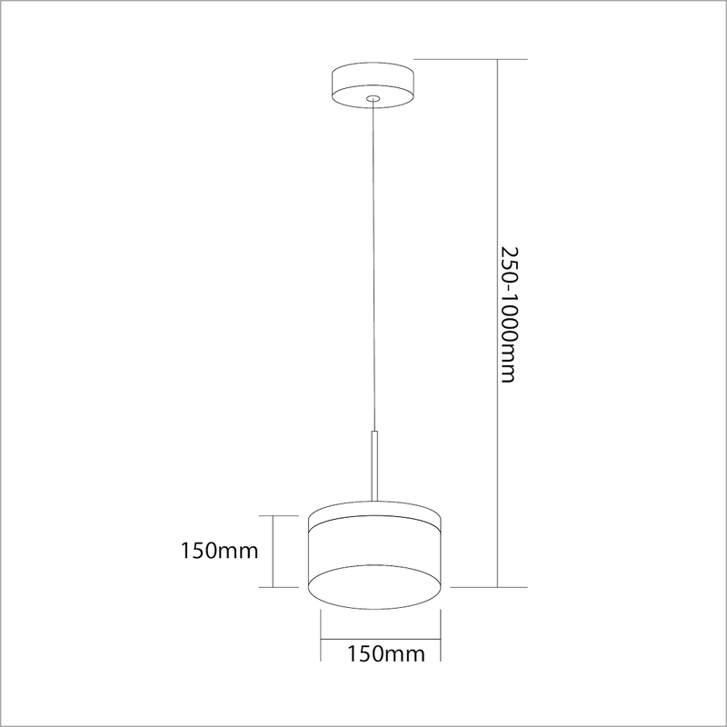 Milagro Elegance 1L pendant lamp LED