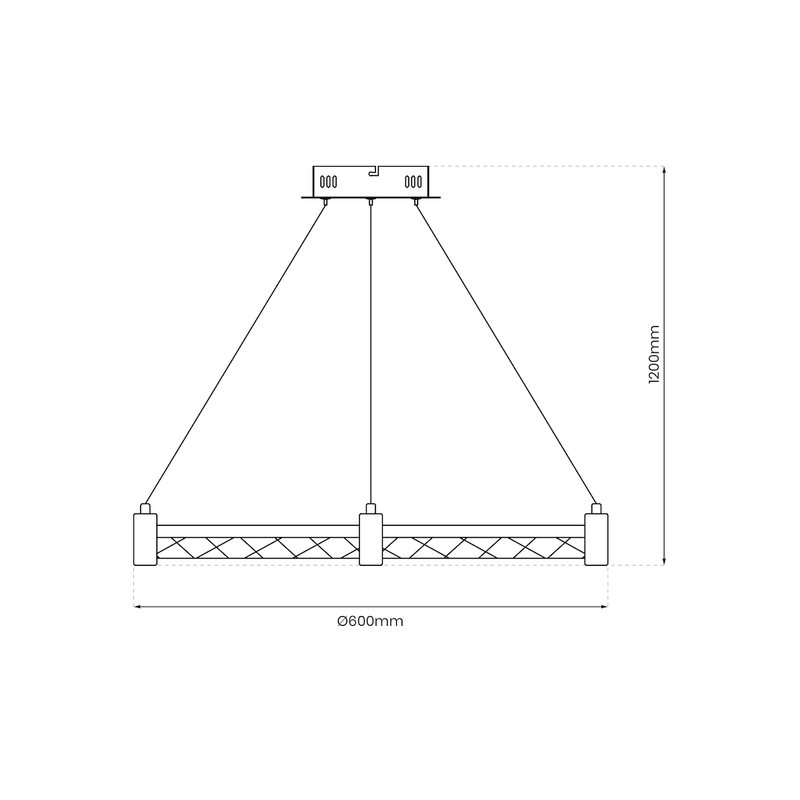 Milagro Elegance 1L pendant lamp LED