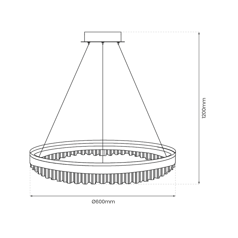 Milagro Preciosa 1L pendant lamp LED