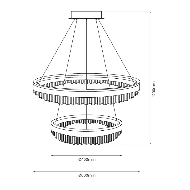 Milagro Preciosa 2L pendant lamp LED