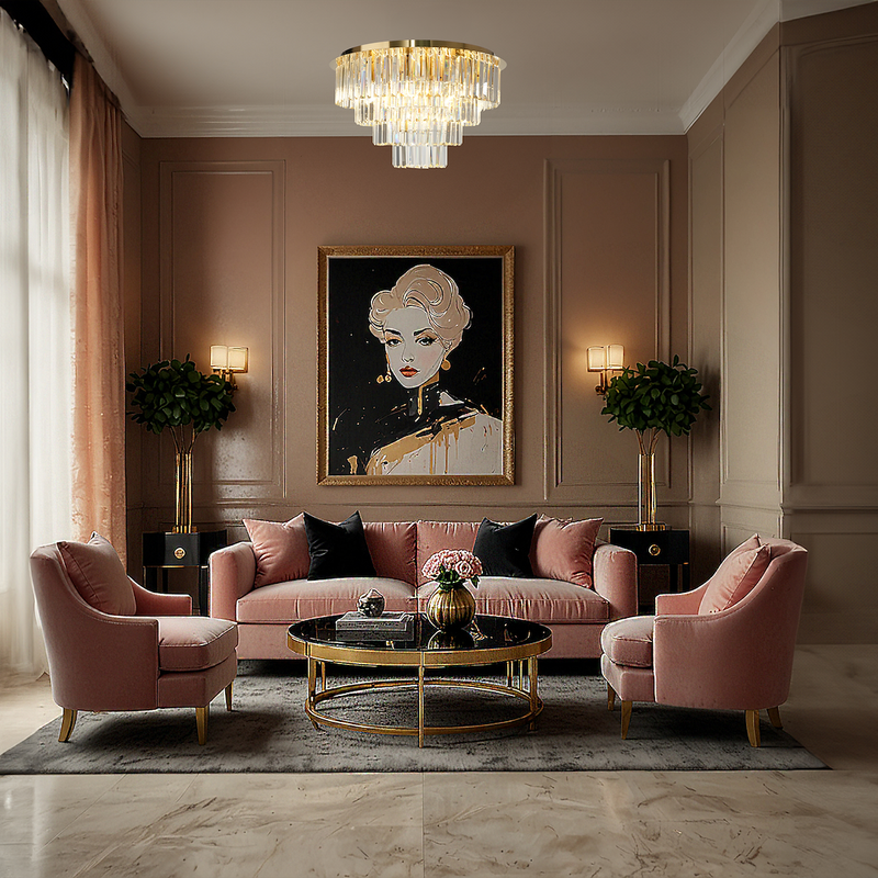 Milagro Milano 9L flush mount ceiling lamp E14