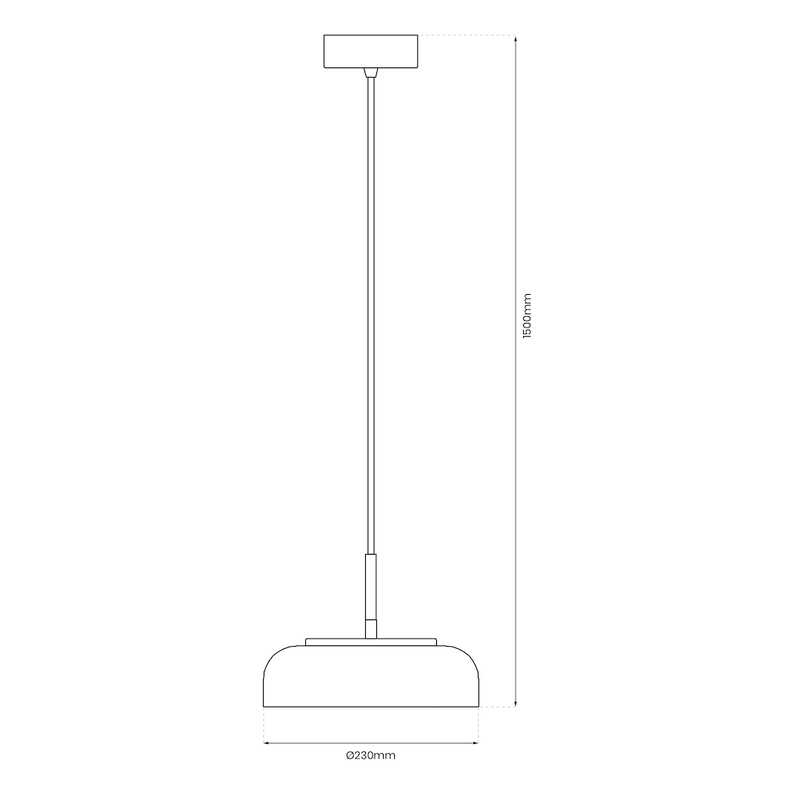 Milagro Vetro 1L pendant lamp LED