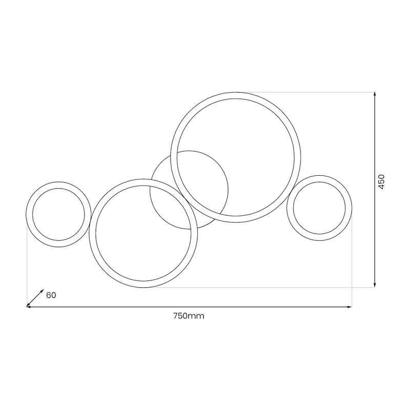 Milagro Led Lm 4L pendant lamp LED H 6cm