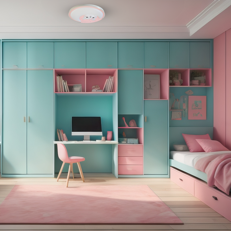 Milagro Mooncat 1L flush mount ceiling lamp LED H 5cm