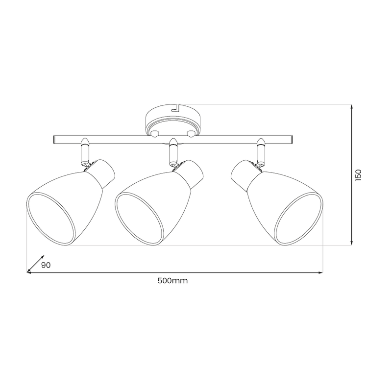 Milagro Jota 3L ceiling lamp E14 H 15cm
