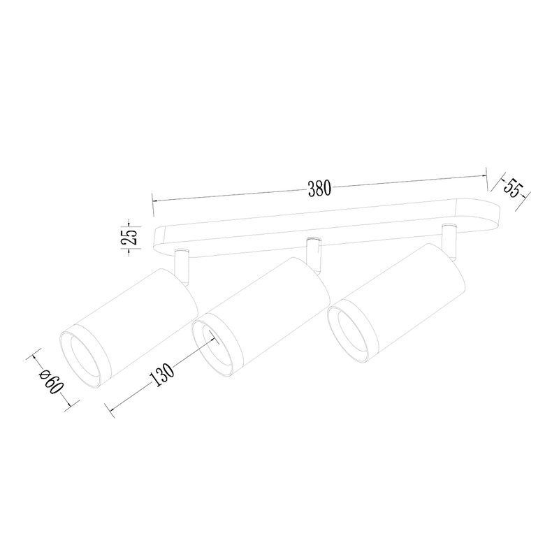 Milagro Mica 3L ceiling lamp GU10 H 19.5cm