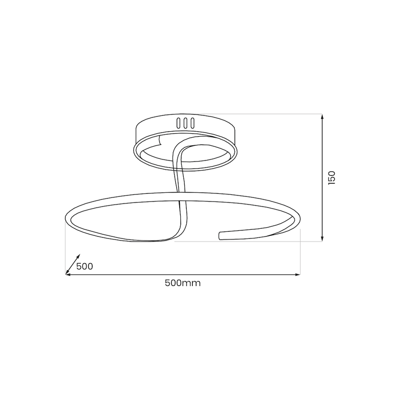 Milagro Led Lm 1L ceiling lamp LED H 15cm