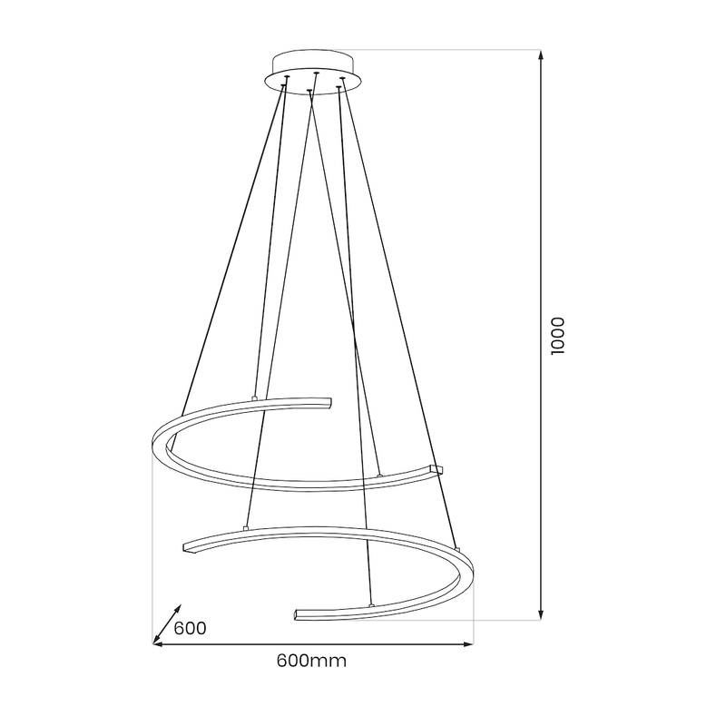 Milagro Led Lm 2L pendant lamp LED