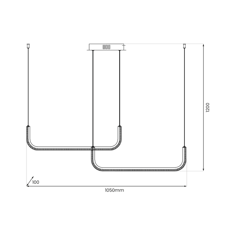 Milagro Led Lm 2L pendant lamp LED