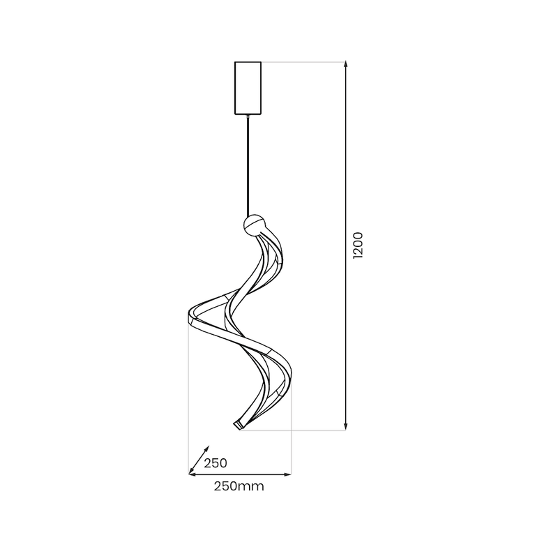 Milagro Colia 1L pendant lamp LED