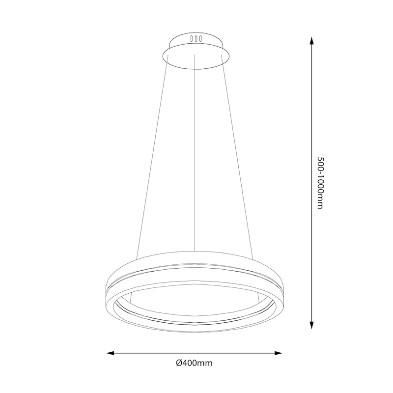 Milagro Gravity 1L pendant lamp LED