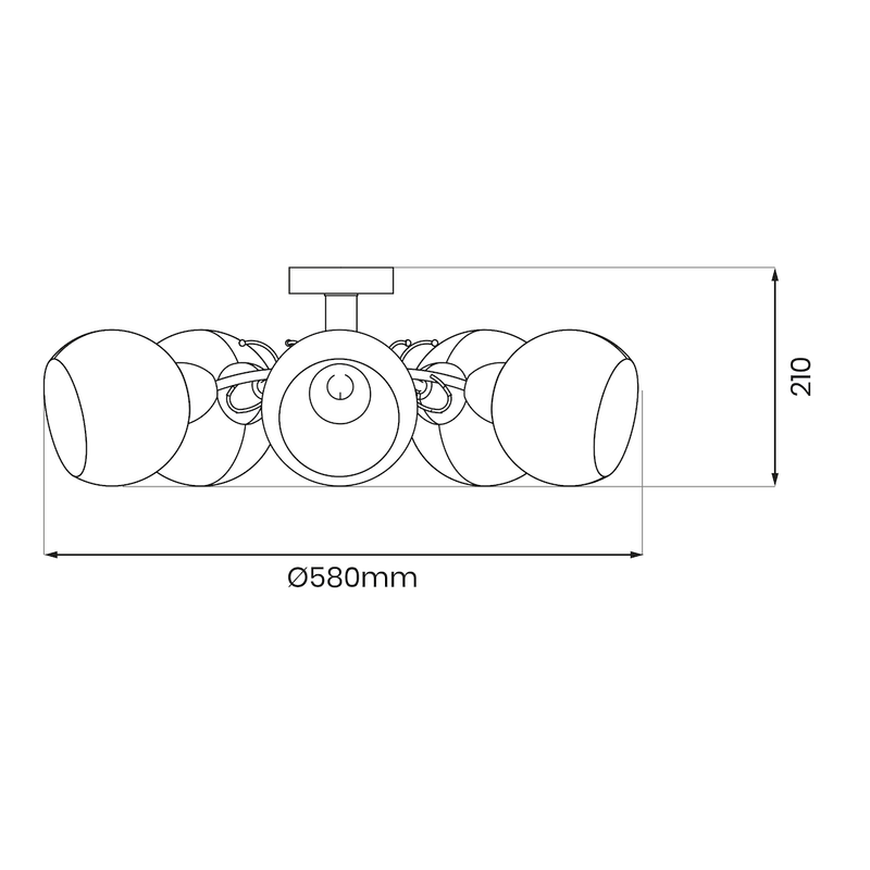 Milagro Oslo 5L ceiling lamp E27 H 22cm