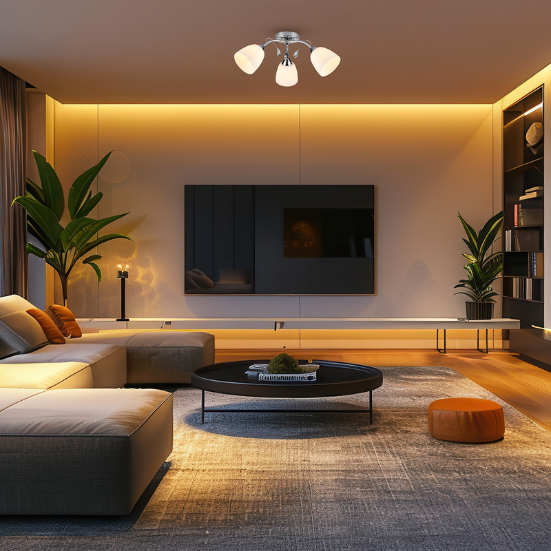 Milagro Pireus 3L ceiling lamp E27 H 22cm