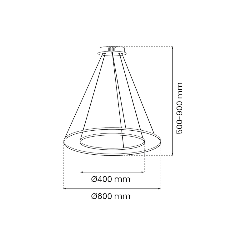 Milagro Hoop pendant lamp LED