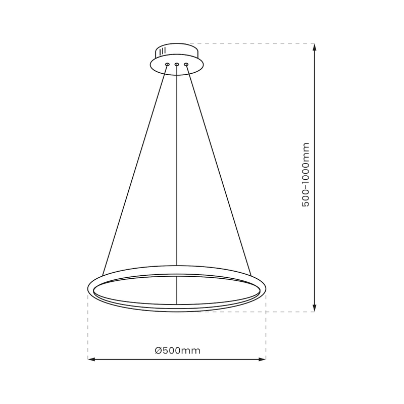 Milagro Hoop pendant lamp LED