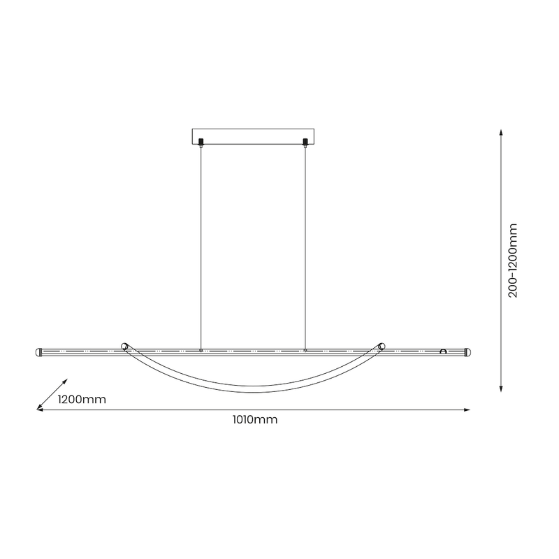 Milagro Led Lm 2L pendant lamp LED