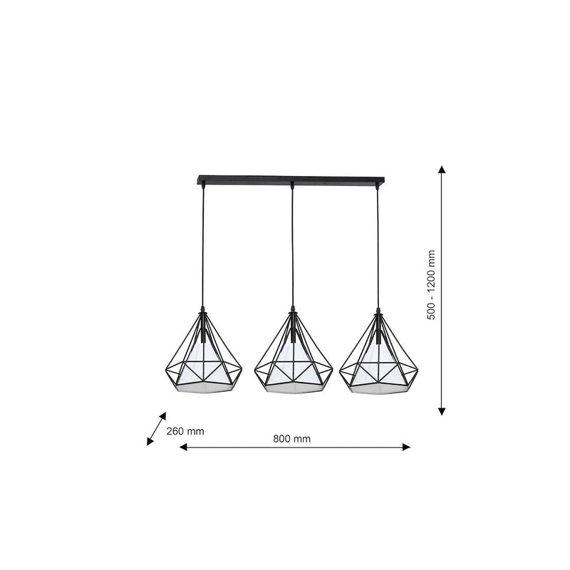 Milagro Triangolo pendant lamp E27