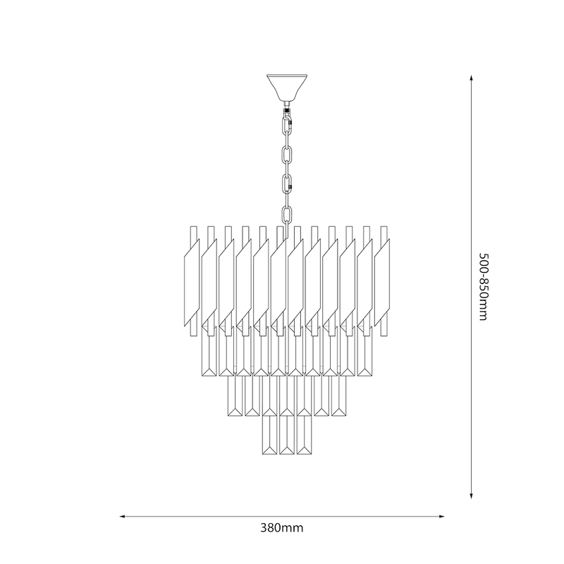 Milagro Cristal 5L chandelier E14