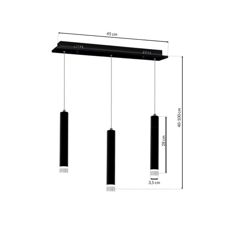 Milagro Carbon pendant lamp LED