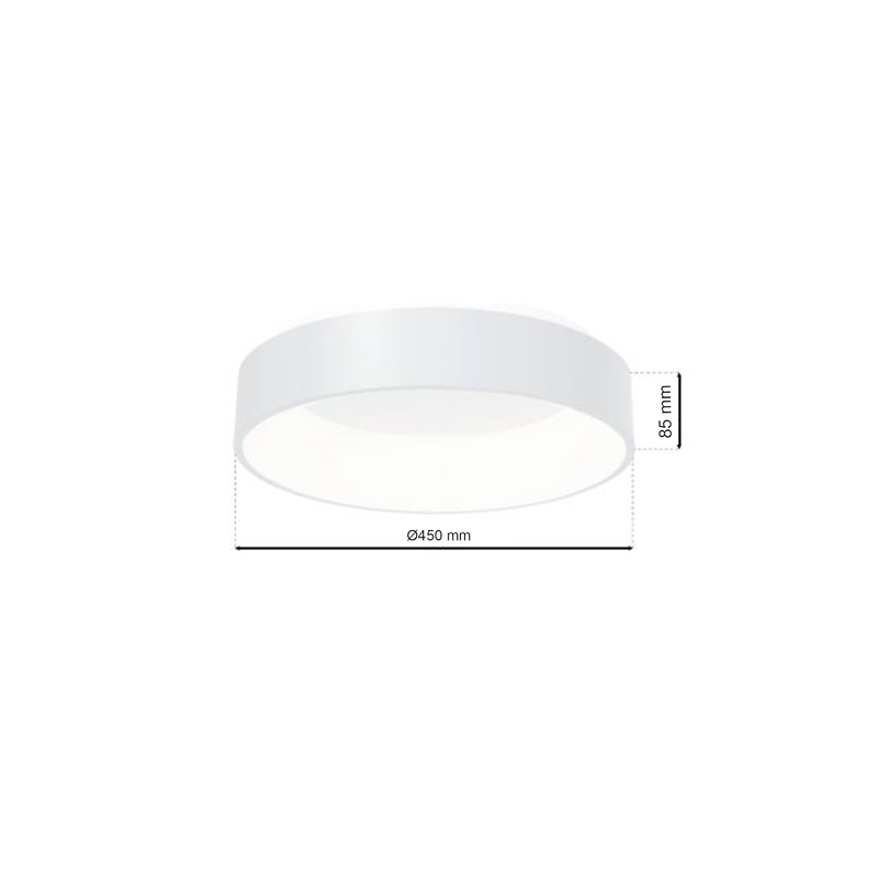 Milagro Ohio flush mount ceiling lamp LED H 8.5cm