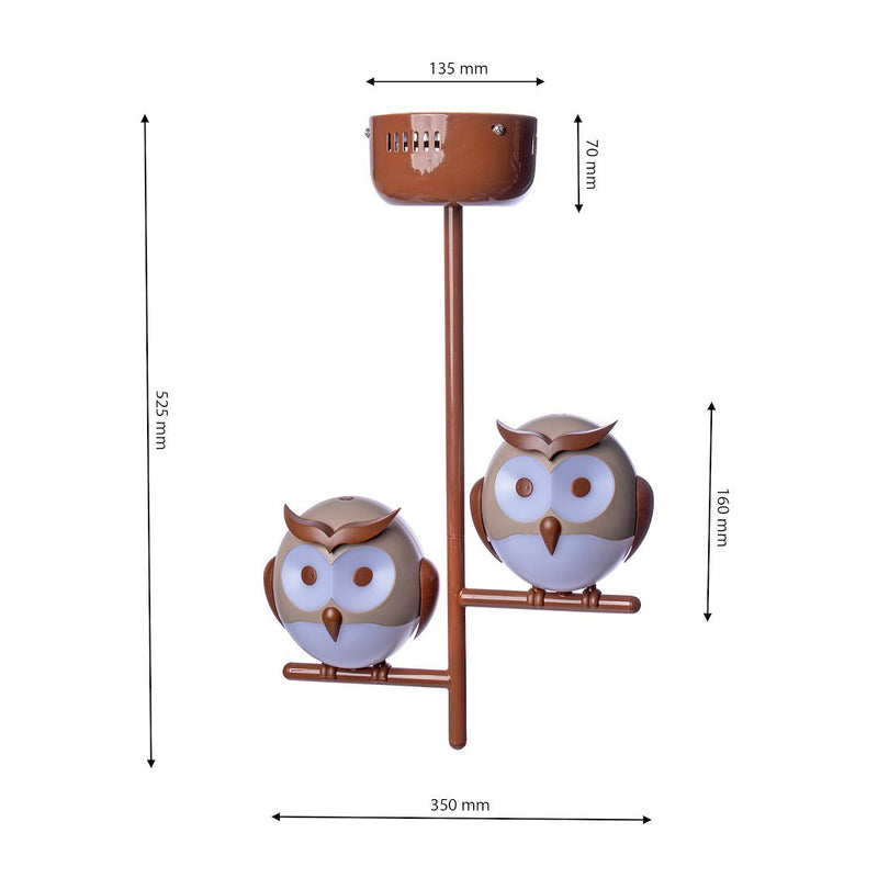 Milagro Owl ceiling lamp G9 H 80cm