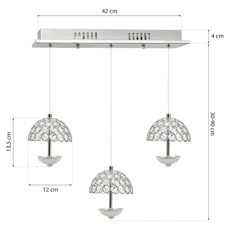 Milagro Venus linear suspension pendant lamp LED