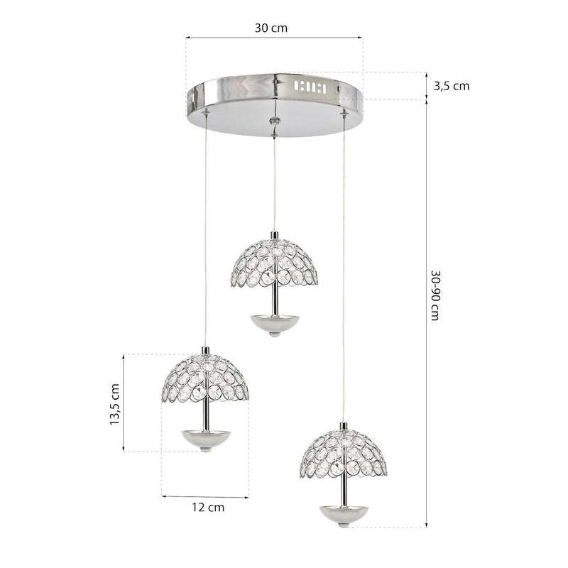 Milagro Venus pendant lamp LED