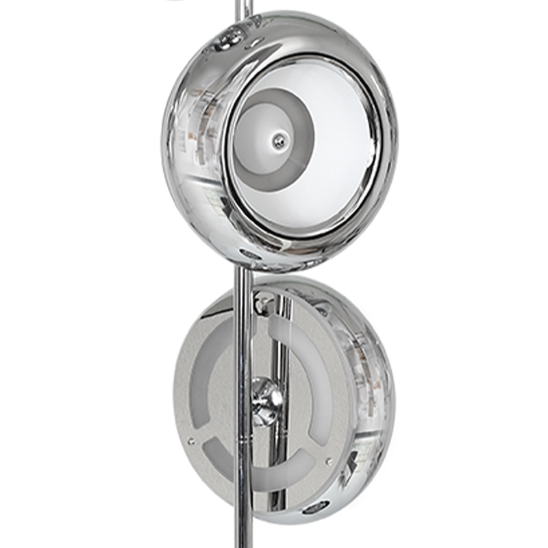 Milagro Mercurio 3L floor lamp LED, chrome H 157.5cm