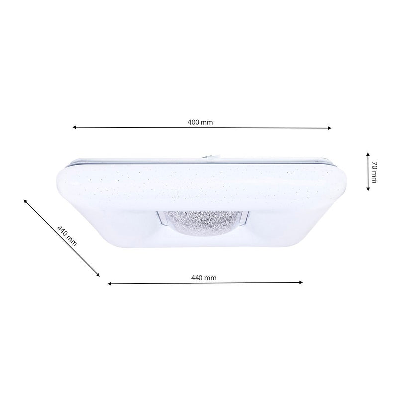 Milagro Plates flush mount ceiling lamp LED H 7cm