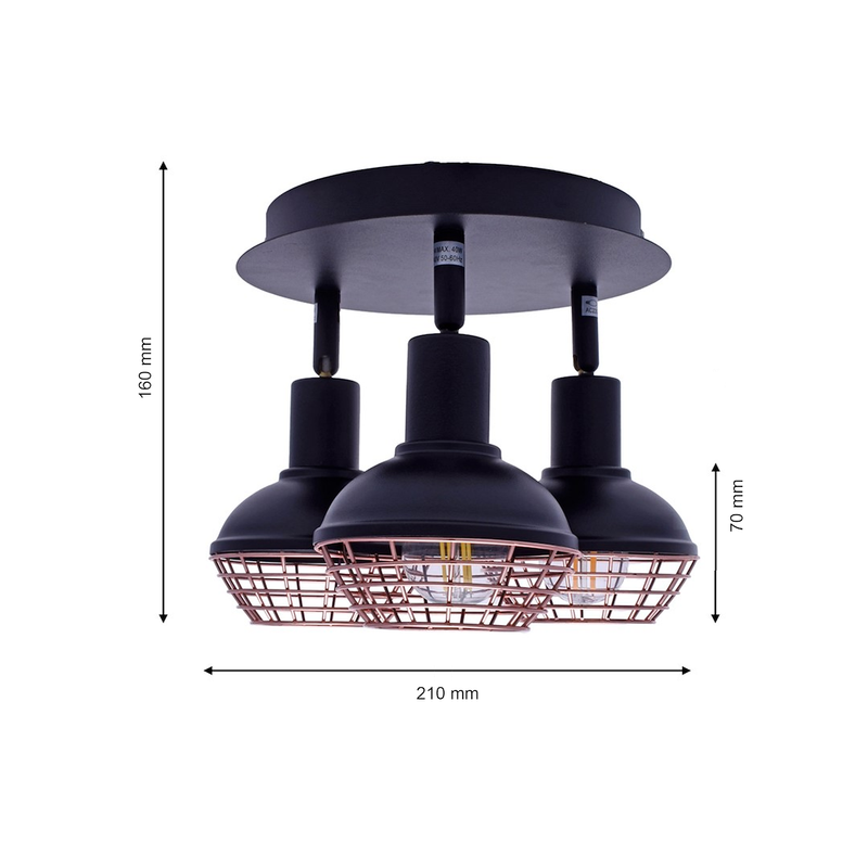 Milagro Logan ceiling lamp E14 H 16cm